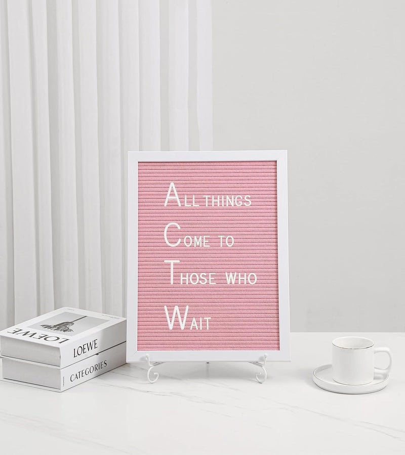 G GAMIT Felt Letter Board White Frame - 12x16 Baby Announcement Sign &Message Board Board with Big letters&Stand - Image 5